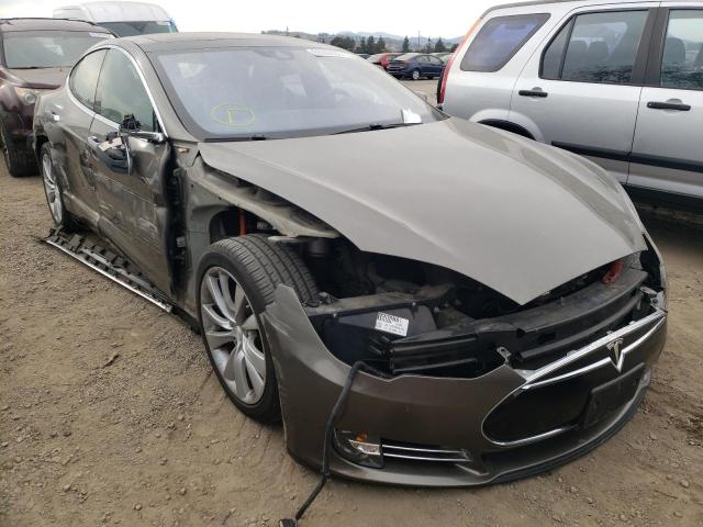 5YJSA1E23FF102540 - 2015 TESLA MODEL S Marrón foto 1