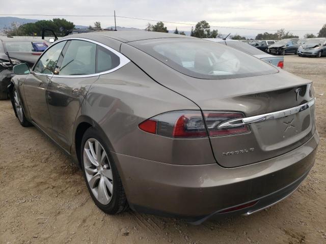 5YJSA1E23FF102540 - 2015 TESLA MODEL S Marrón foto 3
