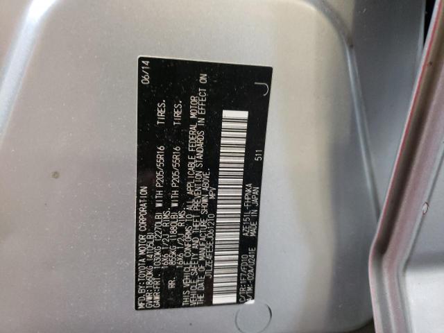 JTLZE4FE5EJ061210 - 2014 TOYOTA SCION XB Gümüş fotoğraf 10