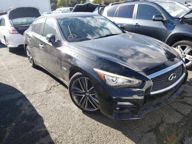 JN1AV7AP6FM790287 - 2015 INFINITI Q50 HYBRID BLACK photo 1