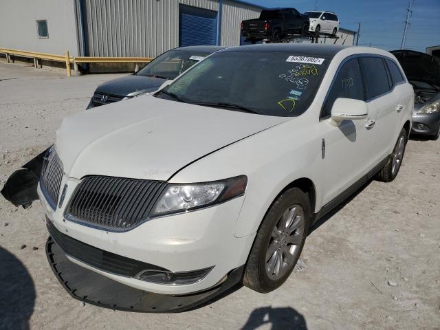 2LMHJ5FK2DBL55469 - 2013 LINCOLN MKT WHITE photo 2