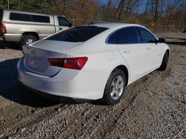 1G1ZB5ST4KF186463 - 2019 CHEVROLET MALIBU LS WHITE photo 4