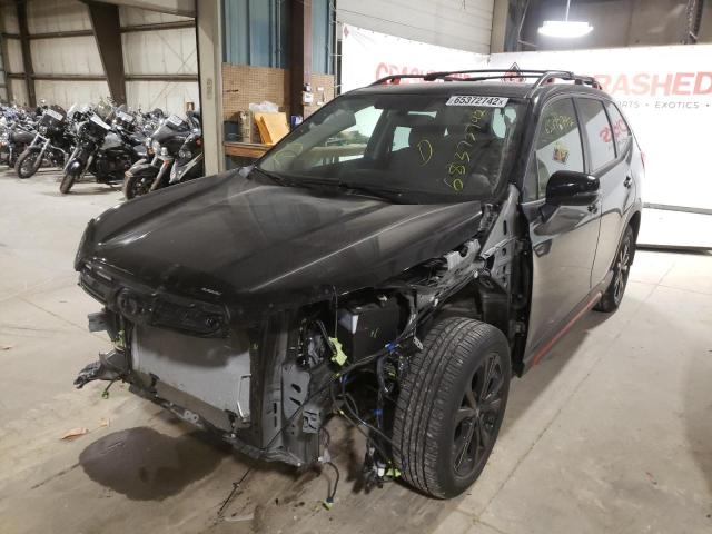 JF2SKAJC2NH426915 - 2022 SUBARU FORESTER S BLACK photo 2