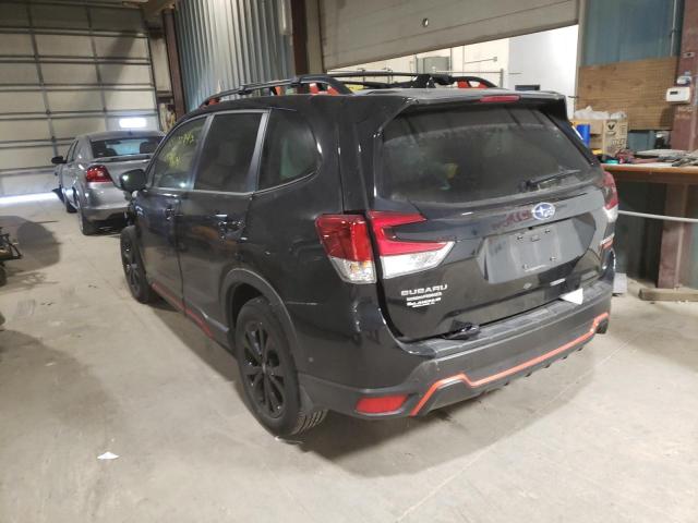 JF2SKAJC2NH426915 - 2022 SUBARU FORESTER S BLACK photo 3