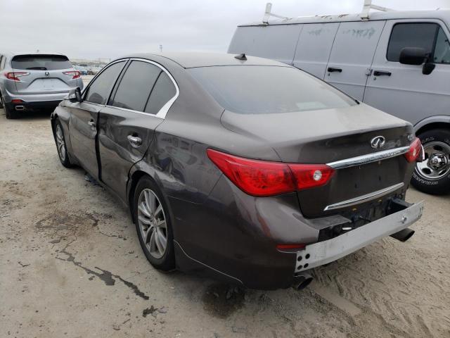 JN1BV7AP8EM679646 - 2014 INFINITI Q50 BASE BROWN photo 3