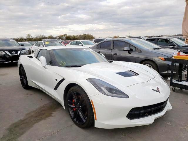 1G1YB2D75K5103817 - 2019 CHEVROLET CORVETTE S WHITE photo 1