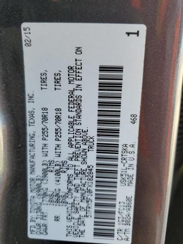 5TFRY5F10FX182845 - 2015 TOYOTA TUNDRA DOU GRAY photo 10