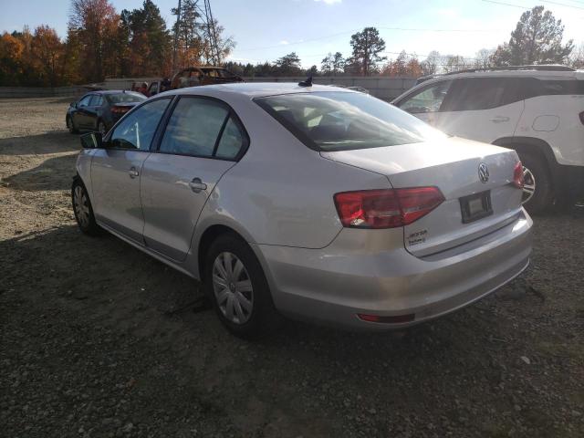 3VW2K7AJ5FM409312 - 2015 VOLKSWAGEN JETTA BASE 银色 照片 3