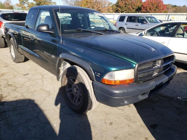 1B7GL12X32S652589 - 2002 DODGE DAKOTA BAS GREEN photo 1