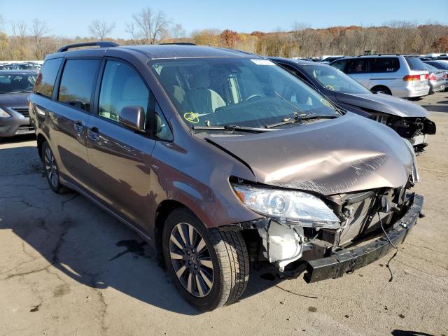 5TDJZ3DC9KS214260 - 2019 TOYOTA SIENNA LE BROWN photo 1