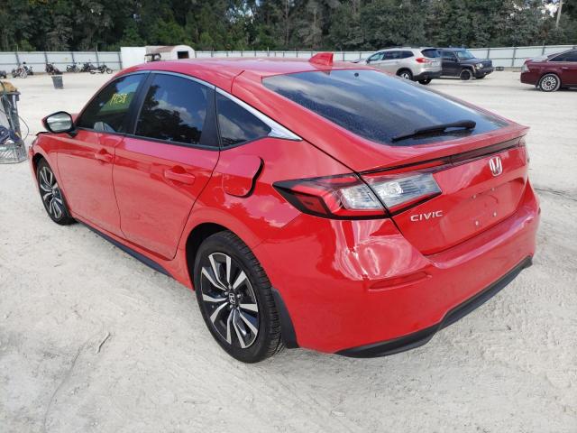 19XFL1H71NE000385 - 2022 HONDA CIVIC EXL Czerwony zdjęcie 3