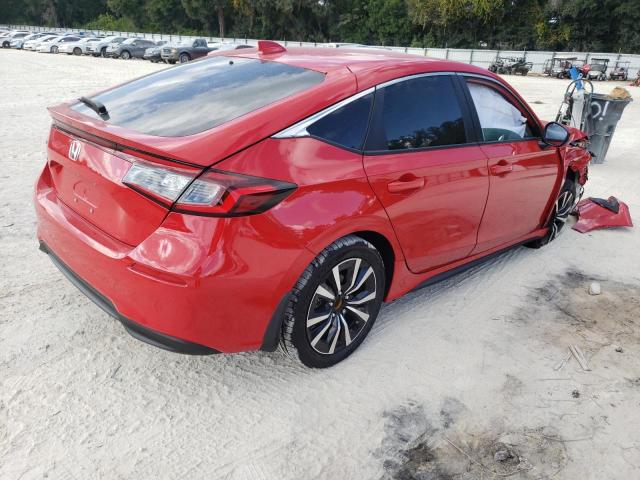 19XFL1H71NE000385 - 2022 HONDA CIVIC EXL Czerwony zdjęcie 4