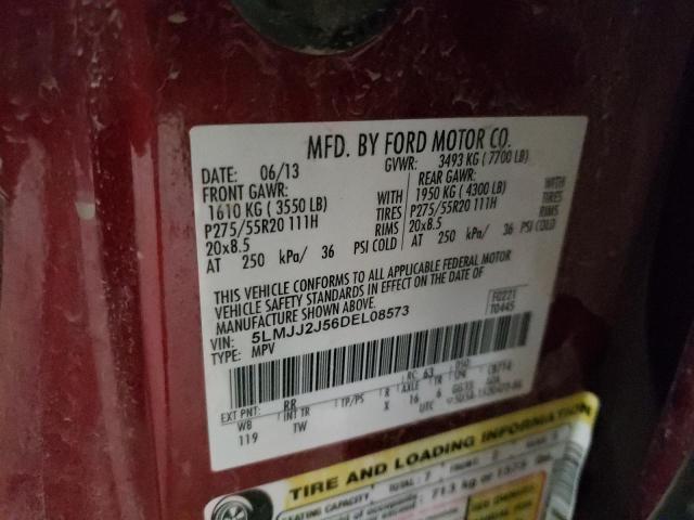 5LMJJ2J56DEL08573 - 2013 LINCOLN NAVIGATOR მუქწითელი ფოტო 10