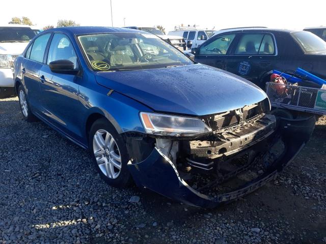 3VW2K7AJXFM227394 - 2015 VOLKSWAGEN JETTA BASE BLUE photo 1