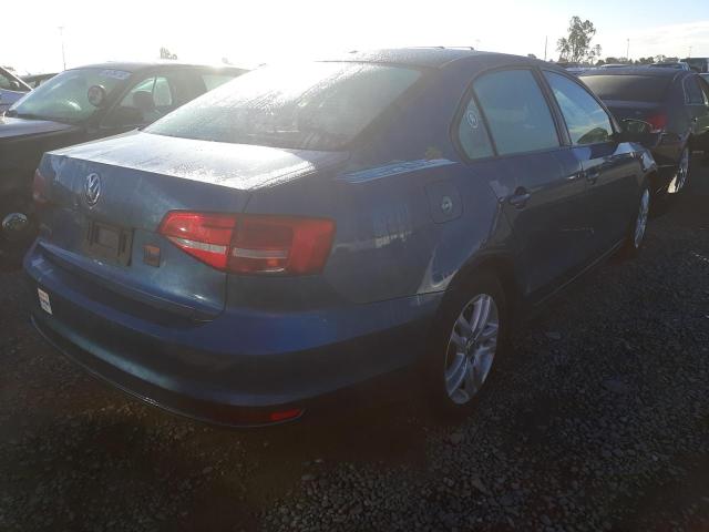 3VW2K7AJXFM227394 - 2015 VOLKSWAGEN JETTA BASE BLUE photo 4