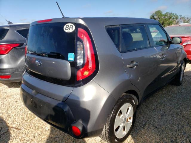 KNDJN2A2XF7142504 - 2015 KIA SOUL GRAY photo 4