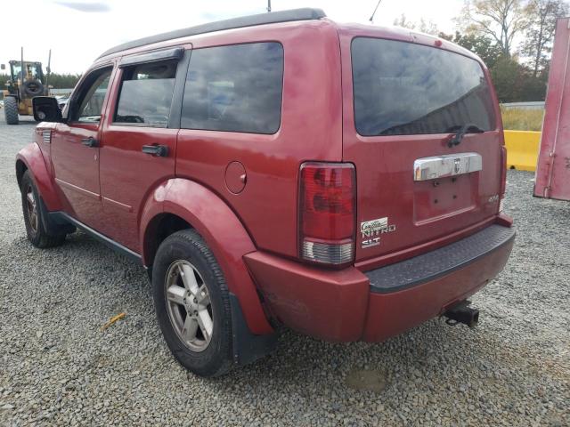 1D8GU58K97W533043 - 2007 DODGE NITRO SLT MAROON photo 3