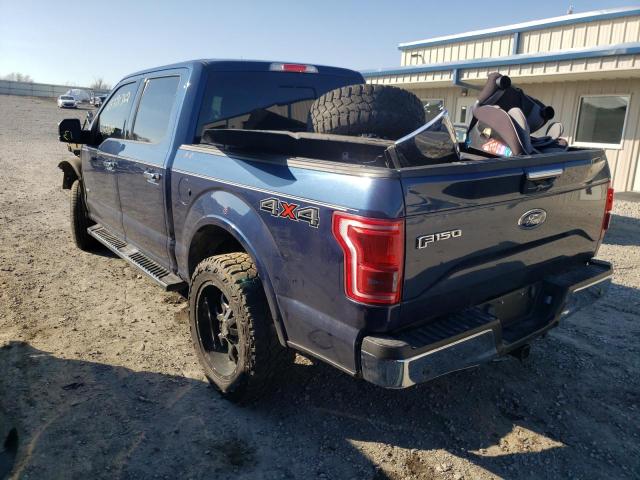 1FTEW1EG0GKD23415 - 2016 FORD F150 SUPER BLUE photo 3