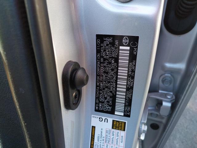 JTDKAMFP9M3176129 - 2021 TOYOTA PRIUS PRIM 银色 照片 10