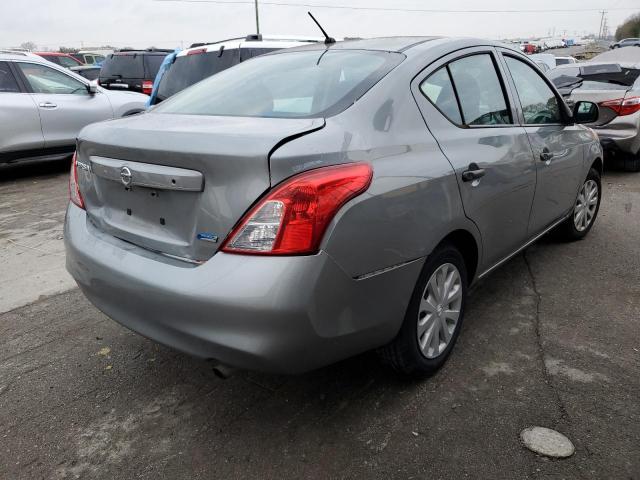 3N1CN7AP1EL847383 - 2014 NISSAN VERSA GRAY photo 4