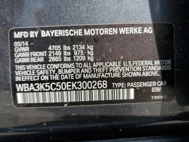 WBA3K5C50EK300268 - 2014 BMW 328 D XDRI GRAY photo 10