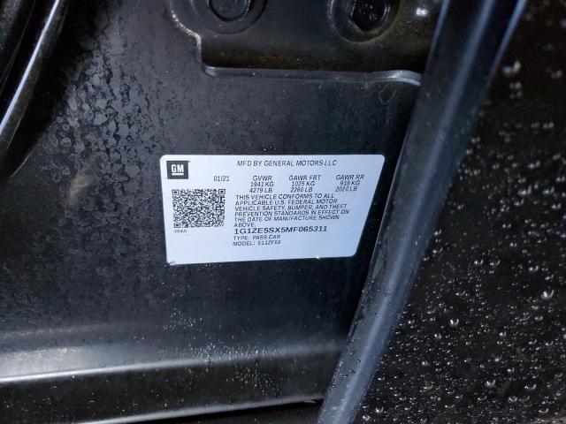 1G1ZE5SX5MF065311 - 2021 CHEVROLET MALIBU PRE შავი ფოტო 10