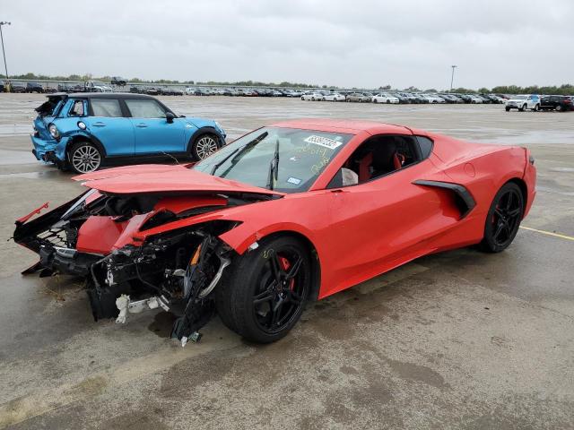 1G1YB2D45M5120819 - 2021 CHEVROLET CORVETTE S RED photo 2