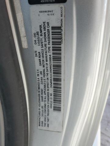 3VWRR31C06M420884 - 2006 VOLKSWAGEN NEW BEETLE 银色 照片 10