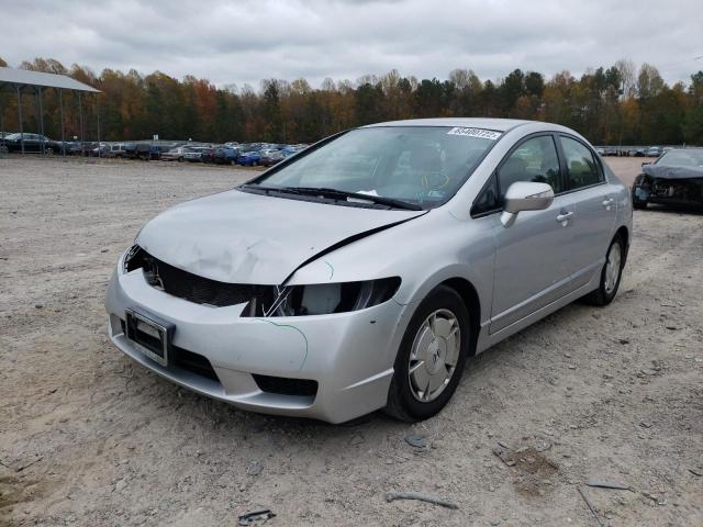 JHMFA3F22AS006758 - 2010 HONDA CIVIC HYBR SILVER photo 2