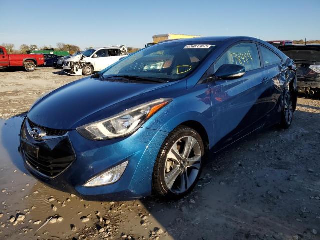 KMHDH6AH9EU026187 - 2014 HYUNDAI ELANTRA CO BLUE photo 2