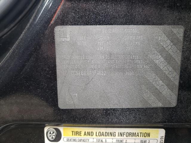 1G1ZC5EB0A4154832 - 2010 CHEVROLET MALIBU 1LT 黑色 照片 10