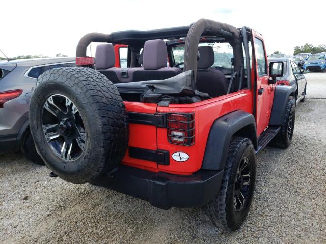 1C4AJWAG2DL607702 - 2013 JEEP WRANGLER S RED photo 4