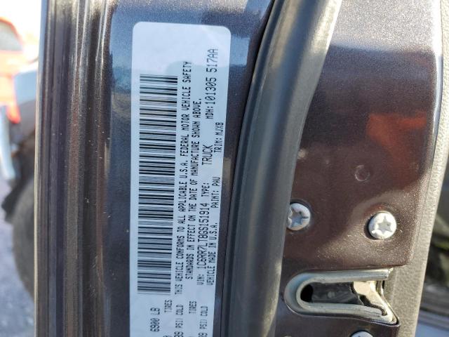 1C6RR7LT8GS151914 - 2016 RAM 1500 SLT GRAY photo 10