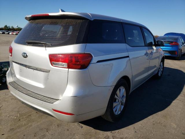 KNDMA5C18G6150087 - 2016 KIA SEDONA L SILVER photo 4