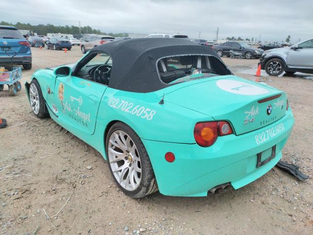 4USBT535X4LU07441 - 2004 BMW Z4 3.0 TURQUOISE photo 3