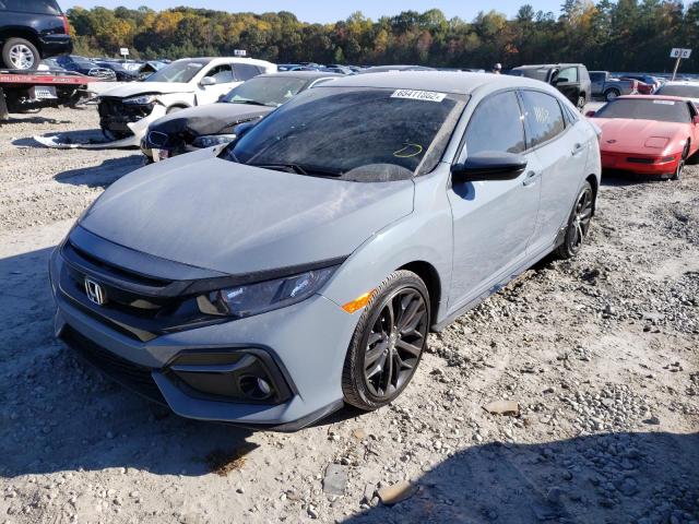 SHHFK7H44MU425814 - 2021 HONDA CIVIC SPOR GRAY photo 2