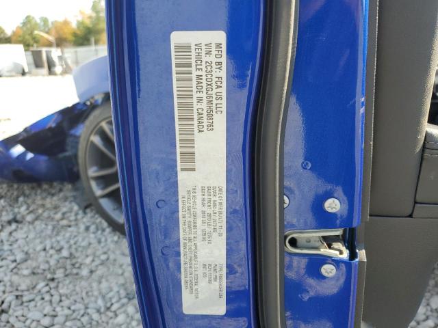 2C3CDXGJ6MH508763 - 2021 DODGE CHARGER SC BLUE photo 10