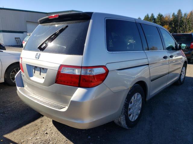 5FNRL38247B140067 - 2007 HONDA ODYSSEY LX SILVER photo 4