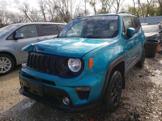 ZACNJBBB7LPL39749 - 2020 JEEP RENEGADE L TURQUOISE photo 2