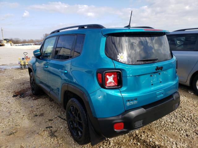 ZACNJBBB7LPL39749 - 2020 JEEP RENEGADE L TURQUOISE photo 3