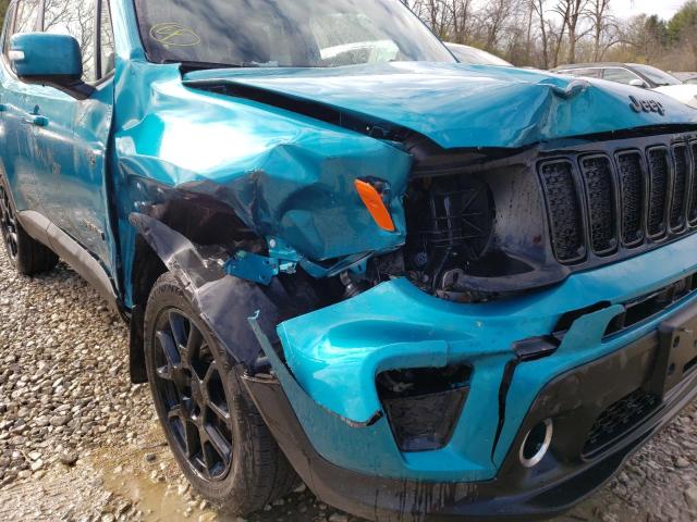 ZACNJBBB7LPL39749 - 2020 JEEP RENEGADE L TURQUOISE photo 9