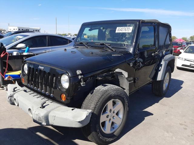 1C4GJWAG3CL253116 - 2012 JEEP WRANGLER S BLACK photo 2