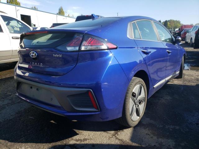 KMHC05LC7MU259904 - 2021 HYUNDAI IONIQ LIMI BLUE photo 4