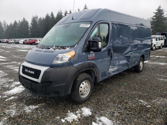 3C6MRVJG2ME561966 - 2021 RAM PROMASTER BLUE photo 2