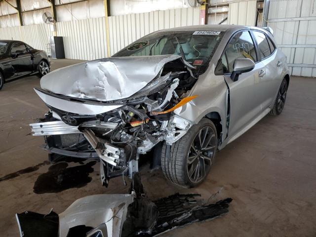 JTNK4RBE3K3040127 - 2019 TOYOTA COROLLA SE SILVER photo 2