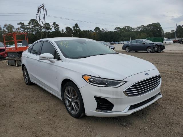 3FA6P0CD6KR180453 - 2019 FORD FUSION SEL WHITE photo 1