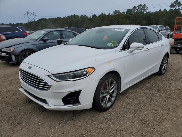 3FA6P0CD6KR180453 - 2019 FORD FUSION SEL WHITE photo 2