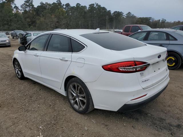 3FA6P0CD6KR180453 - 2019 FORD FUSION SEL WHITE photo 3