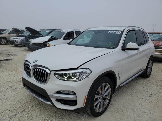 5UXTR9C55KLP82505 - 2019 BMW X3 XDRIVE3 WHITE photo 2
