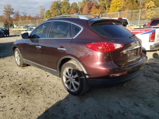 JN1AJ0HR8BM851577 - 2011 INFINITI EX35 BASE MAROON photo 3